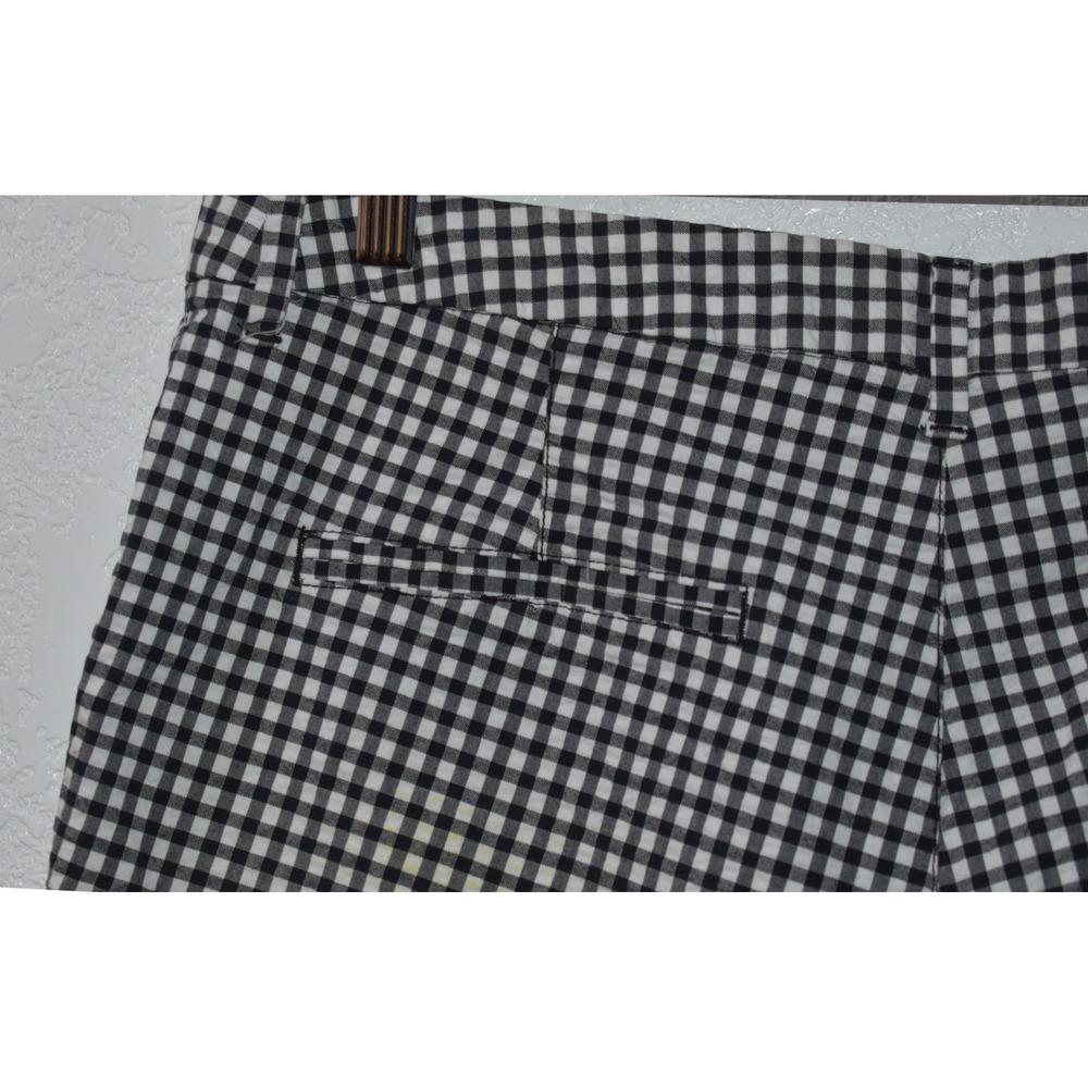 Old Navy Everyday Short Womens 12 Black White Gingham Check Mid Rise Stretch - Picture 10 of 16